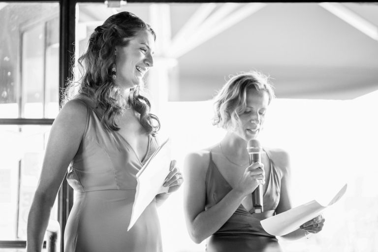 Best people best friends give wedding speech at same sex Bristol wedding