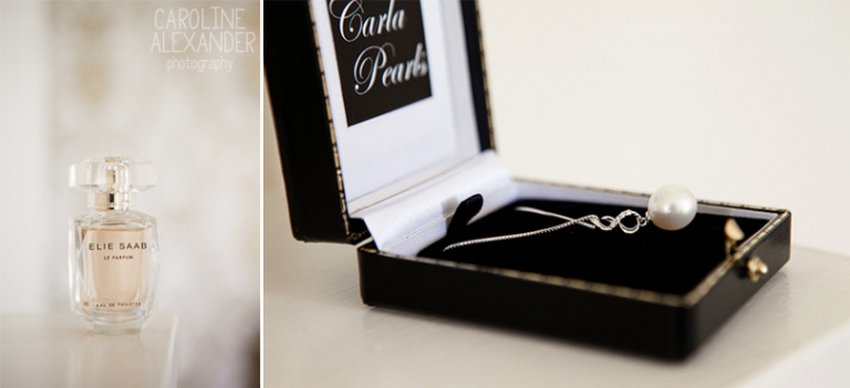 perfume and necklace