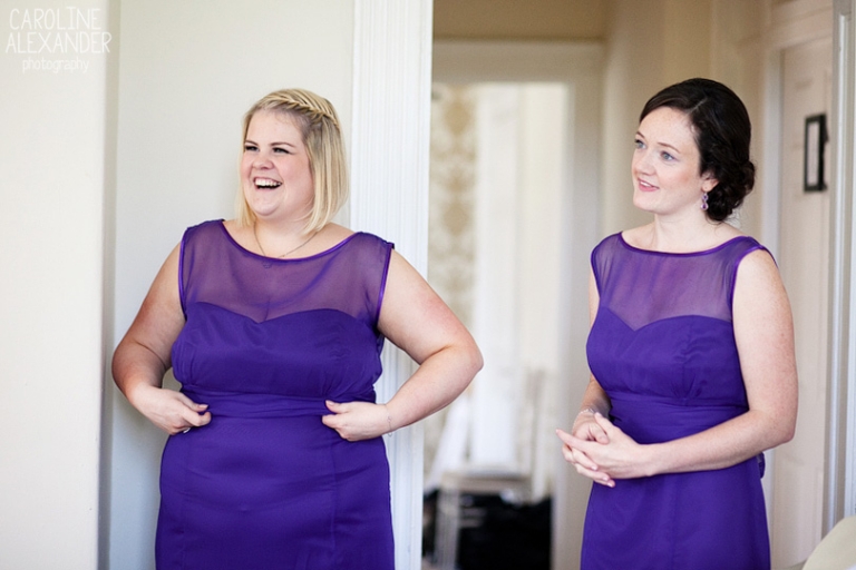 laughing bridesmaids