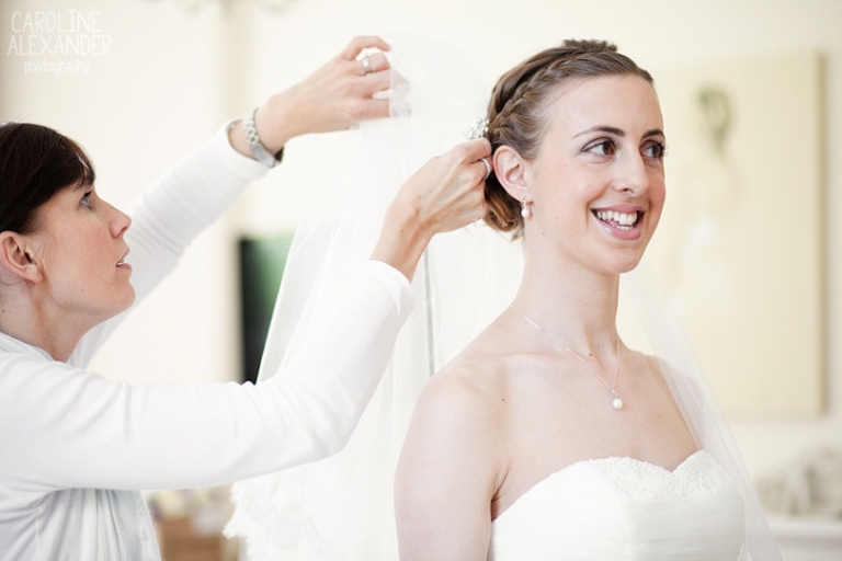 positioning the veil