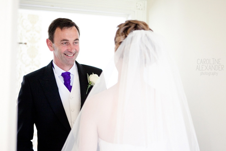 father sees bride for first time