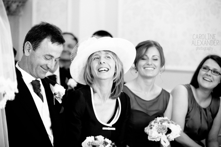 parents at wedding ceremony