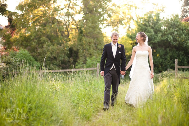 evening sun wedding photographs
