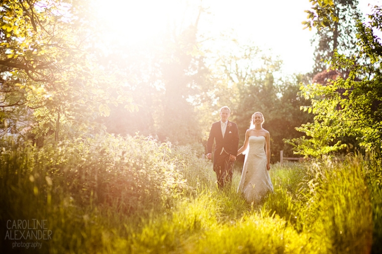 evening sun wedding photographs