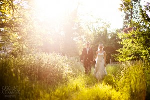 evening sun wedding photographs