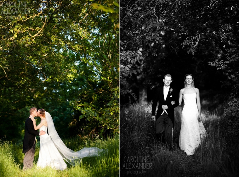 evening sun wedding photographs