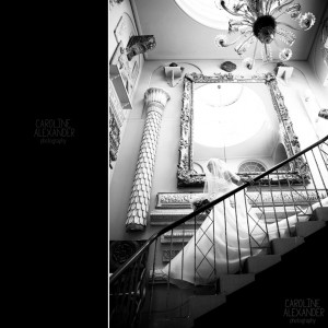 Aynhoe Park staircase bride