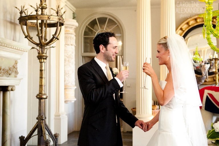 sipping champagne Aynhoe Park