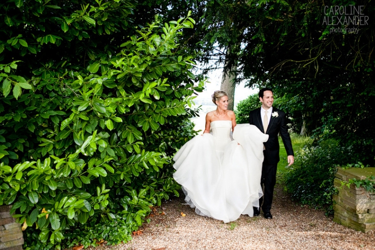 wedding couple Caroline Costigliano dress Aynhoe Park
