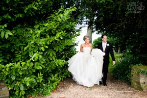 wedding couple Caroline Costigliano dress Aynhoe Park