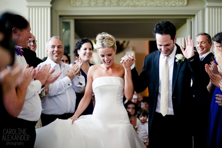 couple arriving at Aynhoe Park