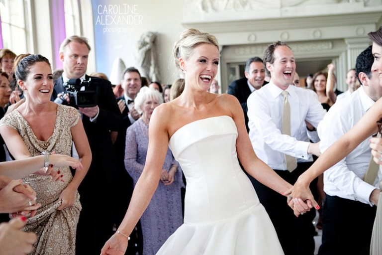 bride dancing at Aynhoe Park