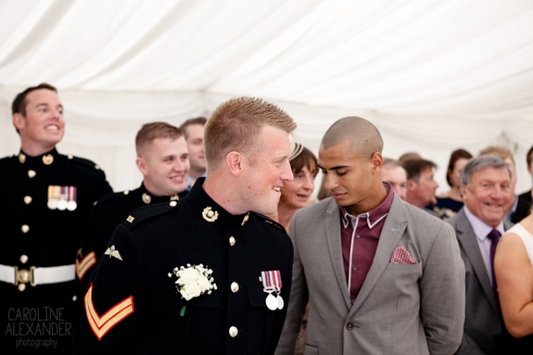 groom first sees bride at Barton House