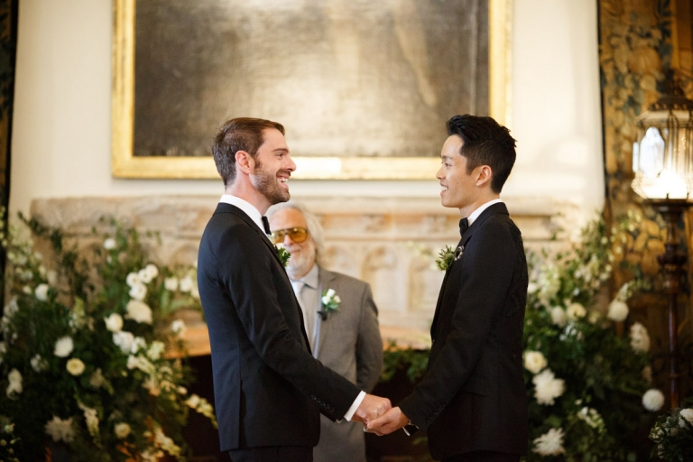 Berkeley Castle Wedding - Two grooms commit to each other