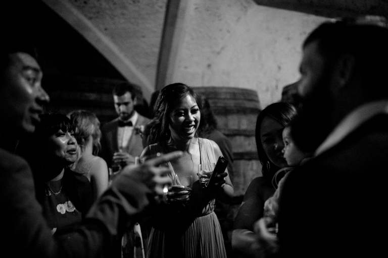Berkeley Castle Wedding - gin tasting in castle cellar