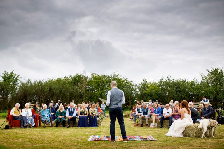 View of the whole outside wedding ceremony conducted by MAD ceremonies