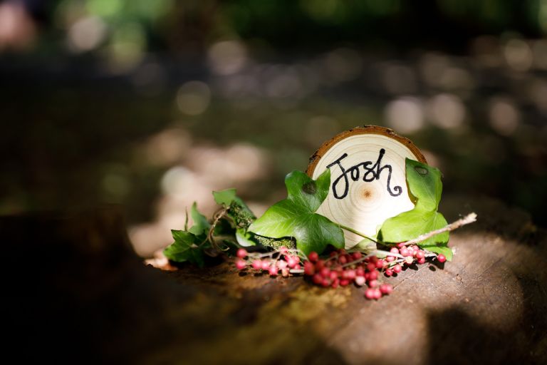 wooden place setting