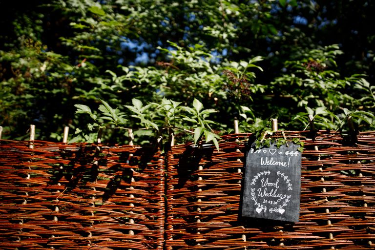 wedding welcome sign at arnos vale