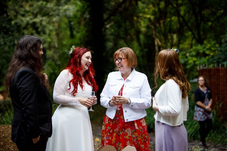 Guests together in arnos vale wedding photos