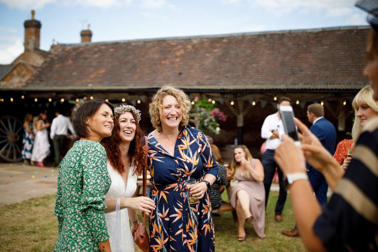 Smiling for a photograph at The Over Barn