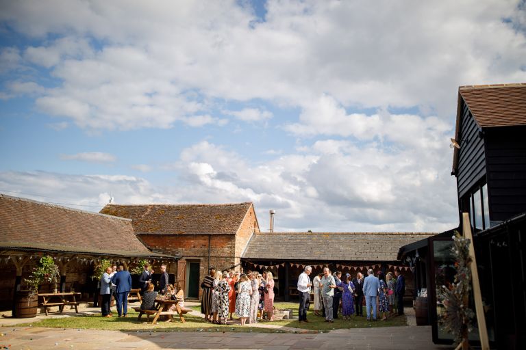 Drinks reception at The Over Barn in Gloucester