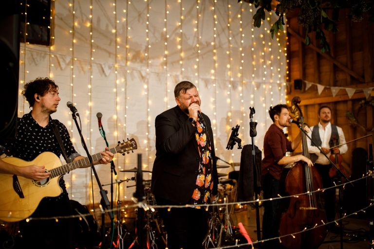 Band perform inside The Over Barn are Mister Kanish