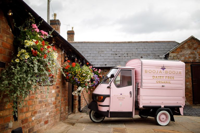 Booja-Booja dairy free ice cream van at The Over Barn in Gloucester